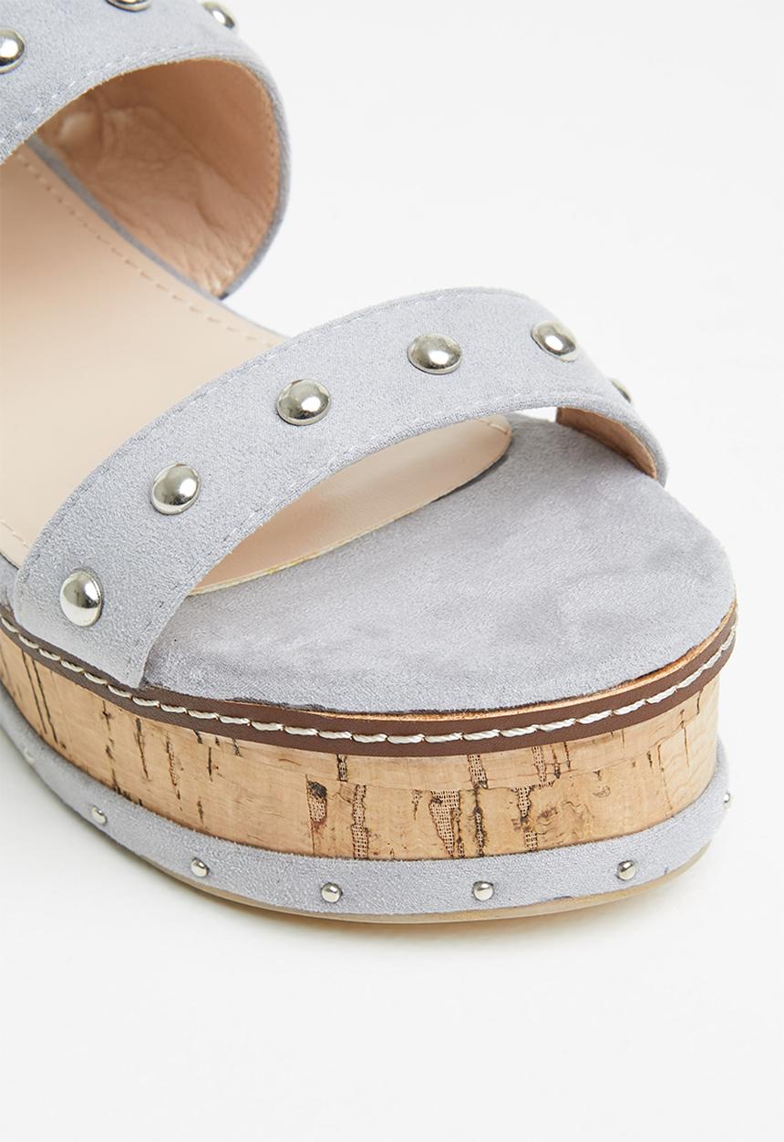 Butterfly Feet - Aisha 1 mule wedge heel - grey
