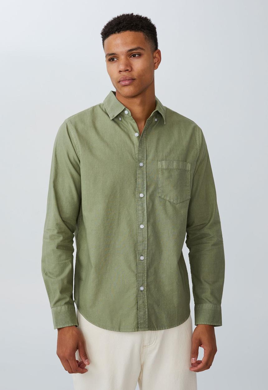 Cotton On - Mayfair long sleeve shirt - vintage sage