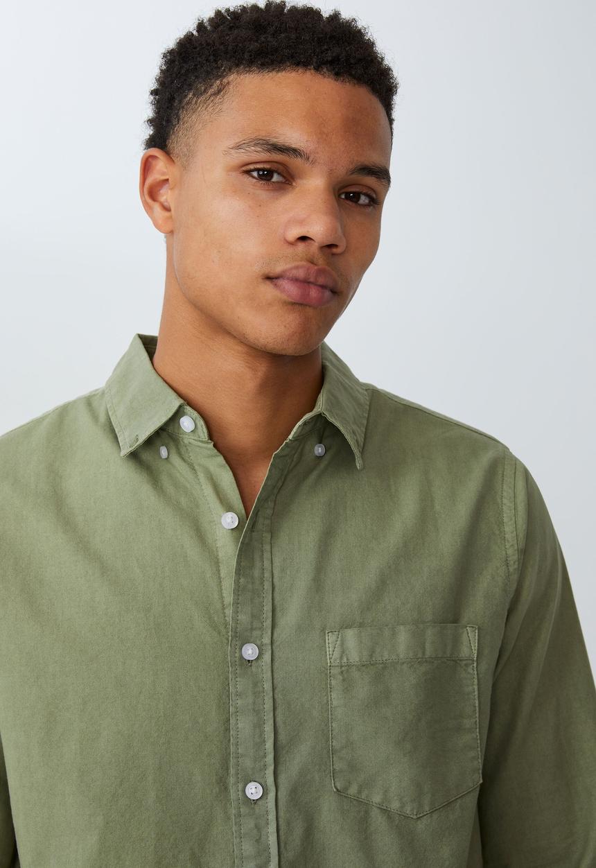 Cotton On - Mayfair long sleeve shirt - vintage sage