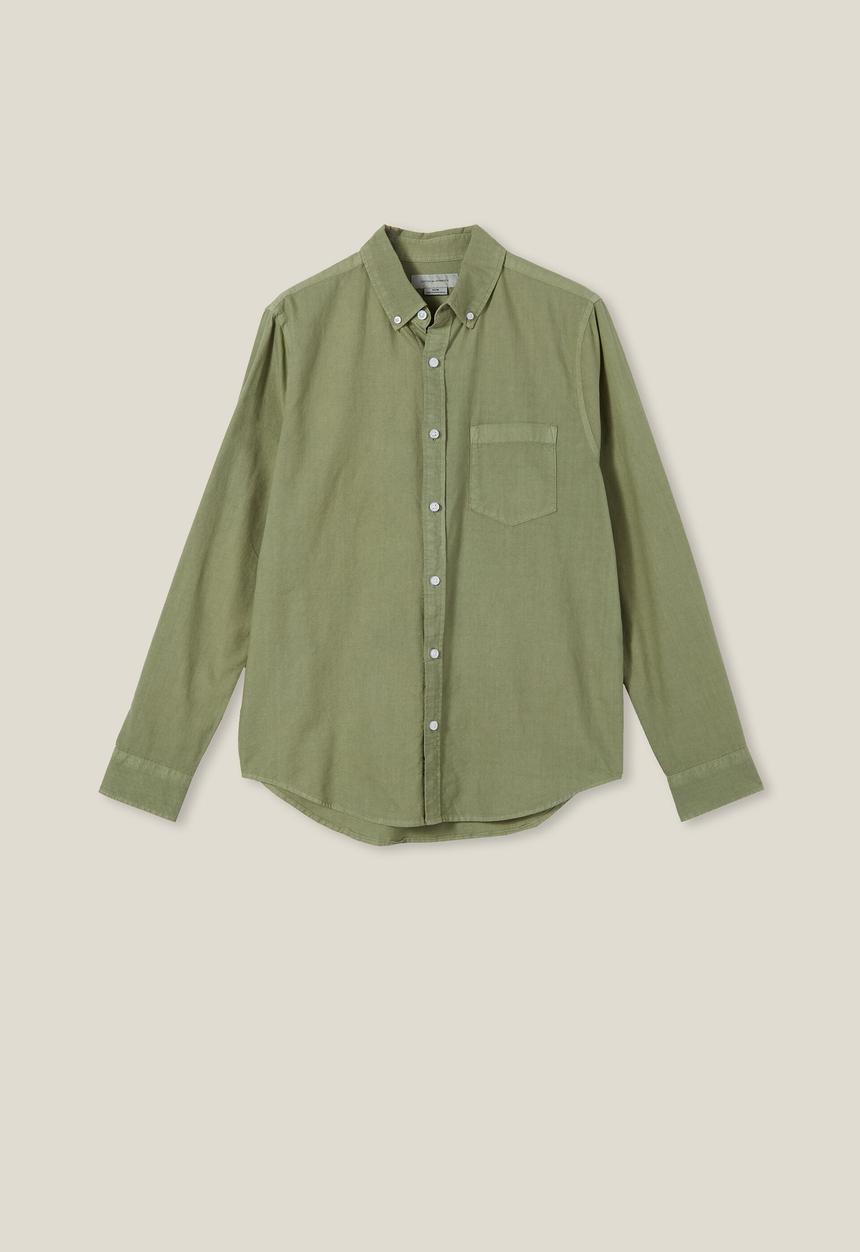 Cotton On - Mayfair long sleeve shirt - vintage sage