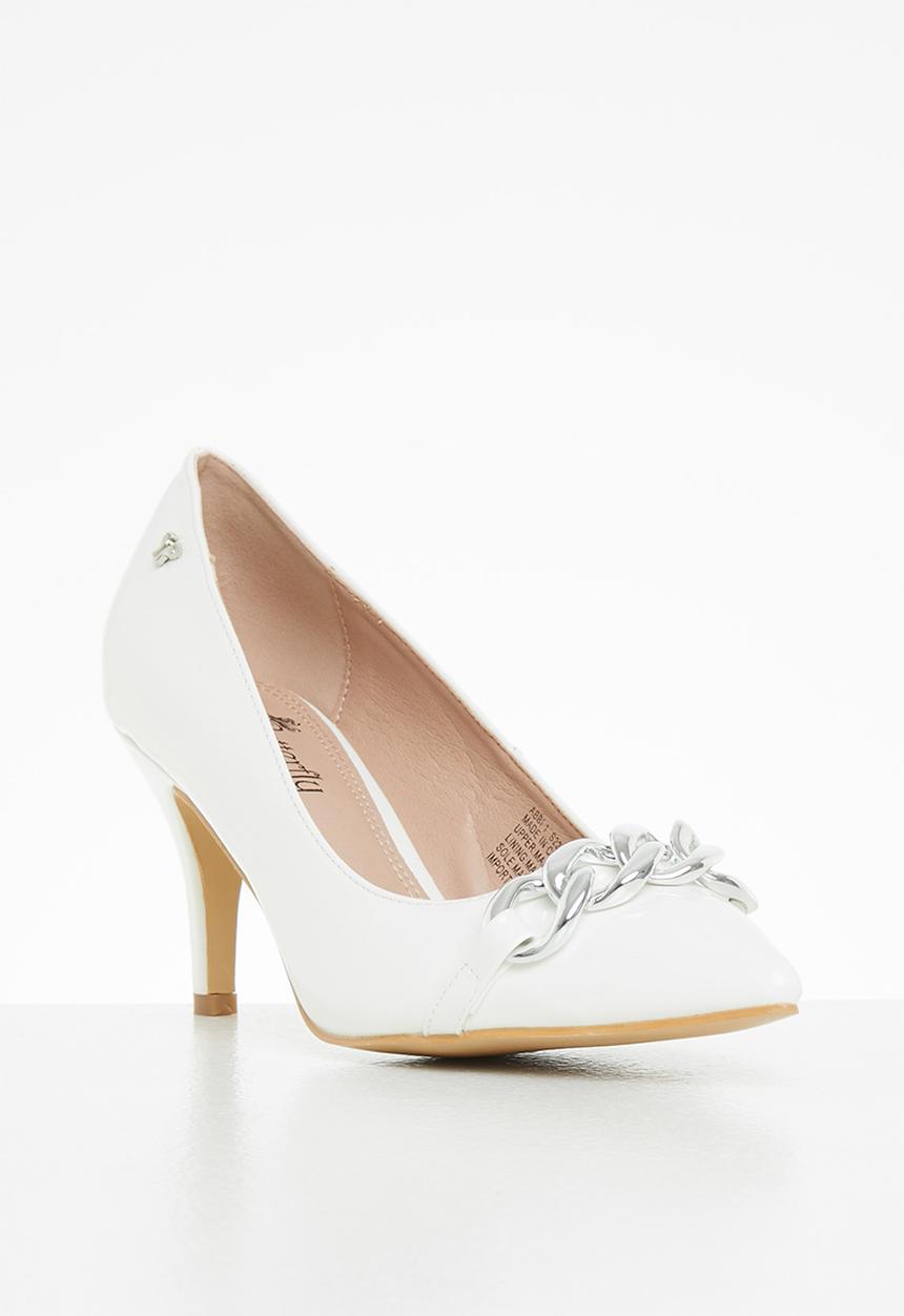 Butterfly Feet - Abbi 1 court stiletto heel - white