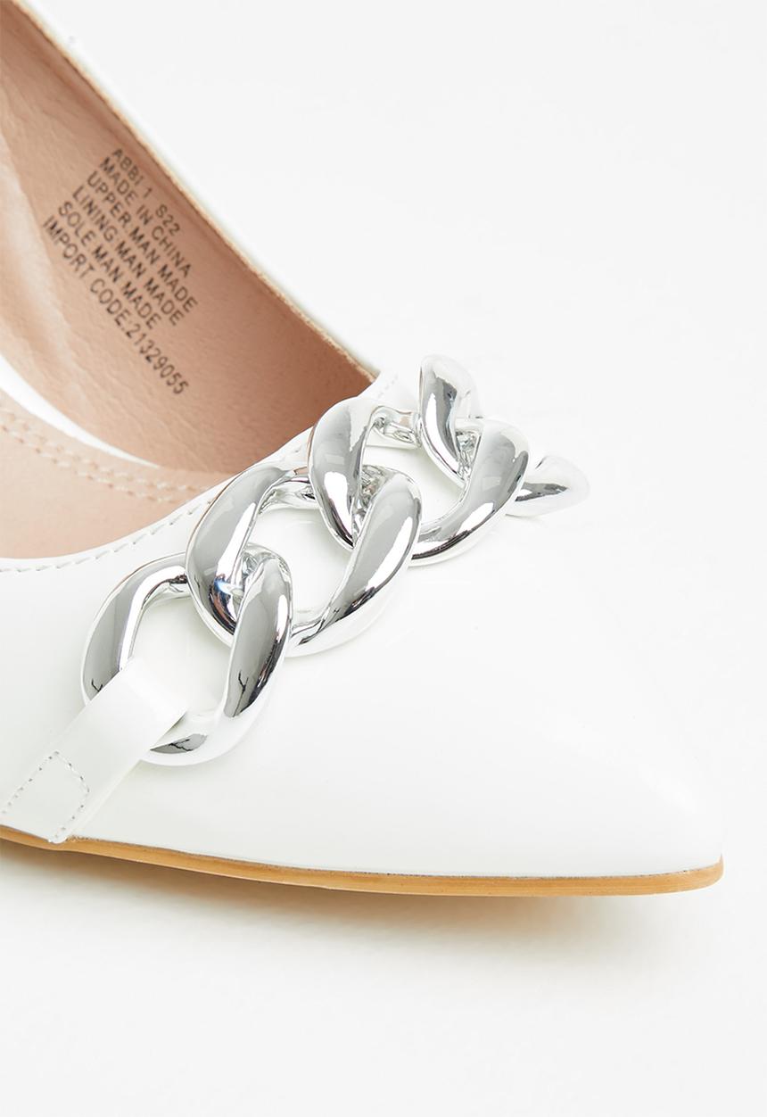 Butterfly Feet - Abbi 1 court stiletto heel - white