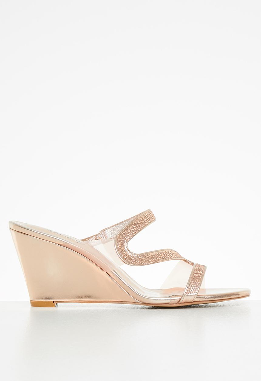 Butterfly Feet - Marly 2 mule wedge heel - rose gold