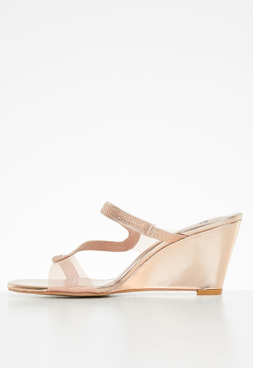Butterfly Feet - Marly 2 mule wedge heel - rose gold