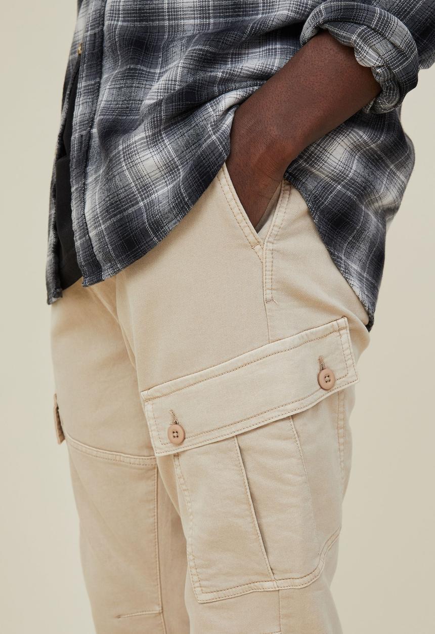 Cotton On - Military cargo pant - cashew