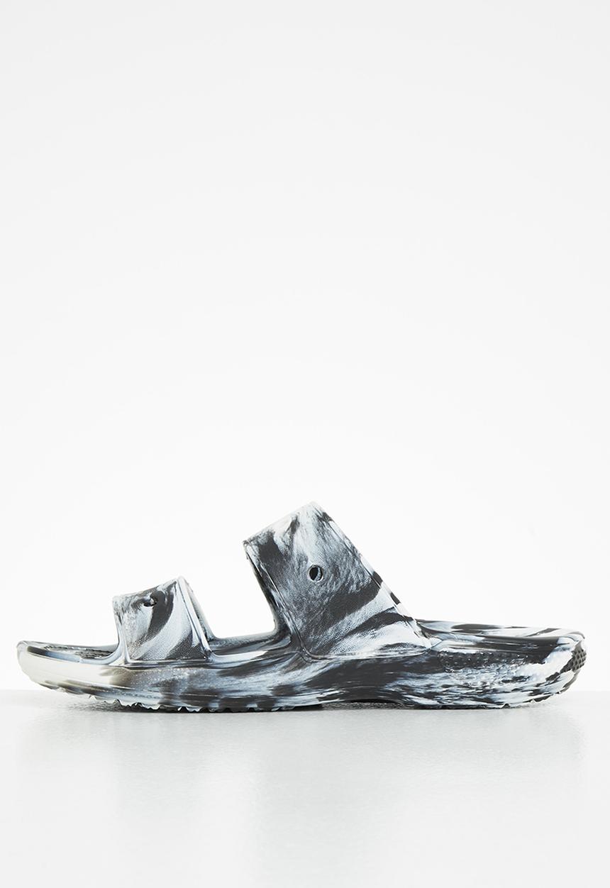 Crocs - Classic crocs marbled sandal - white & black