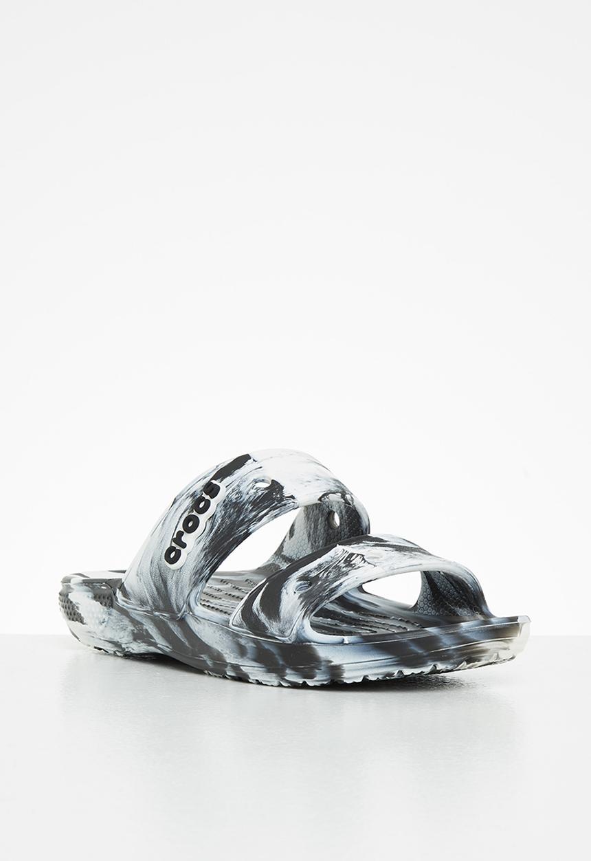 Crocs - Classic crocs marbled sandal - white & black