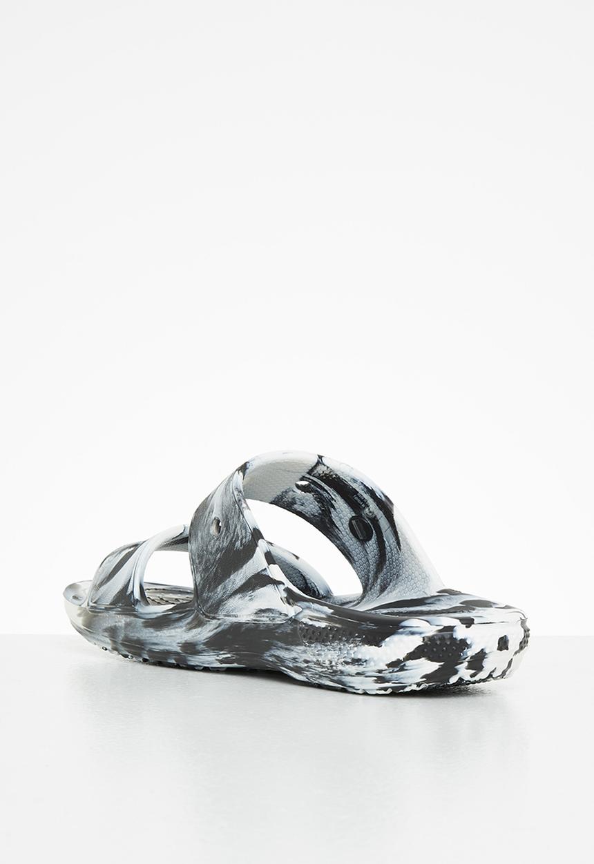 Crocs - Classic crocs marbled sandal - white & black