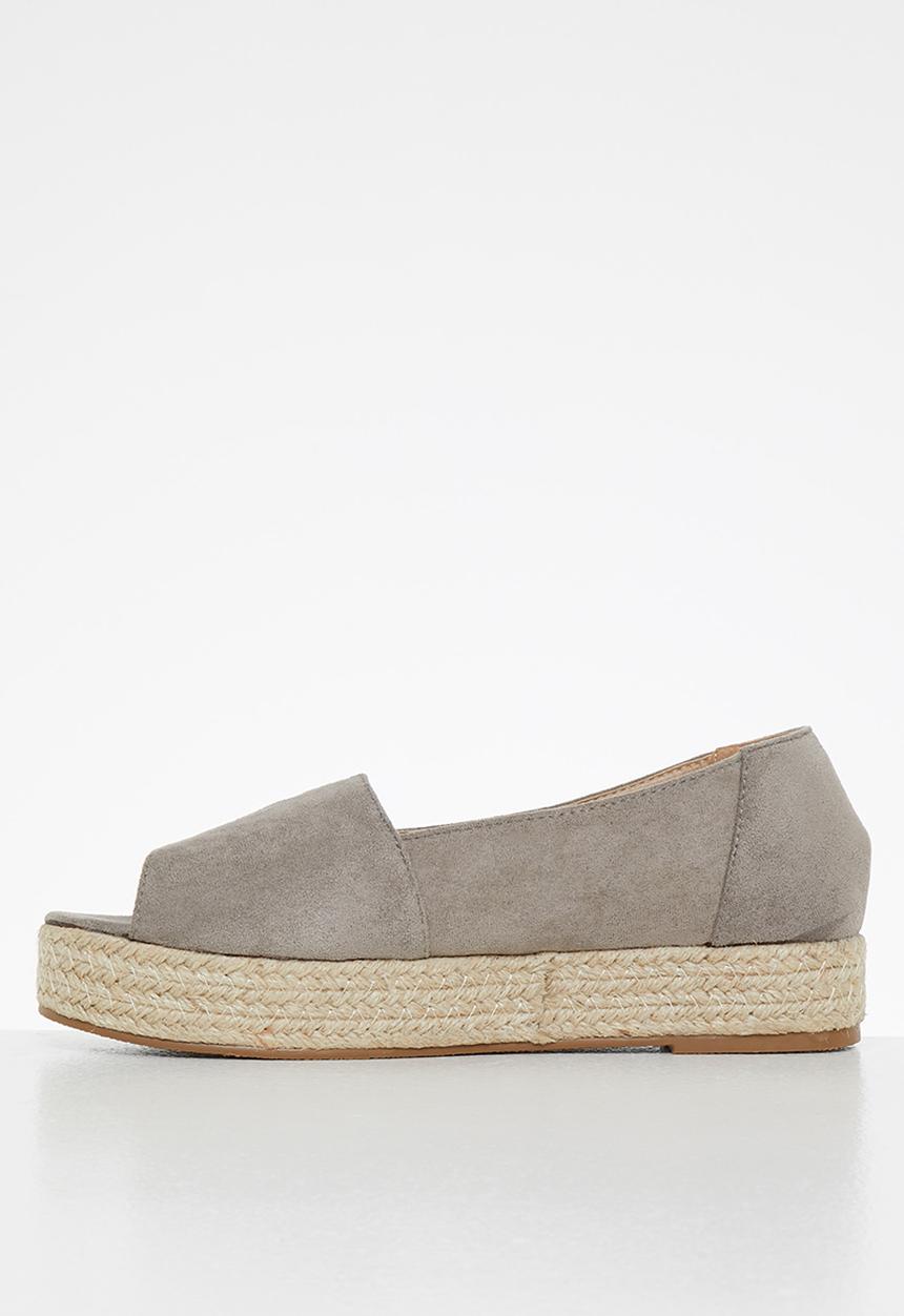 Butterfly Feet - Kenzie 1 flatform espadrille peep - taupe