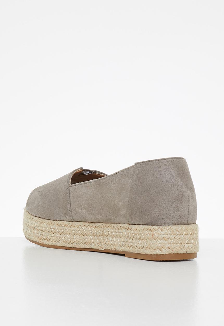 Butterfly Feet - Kenzie 1 flatform espadrille peep - taupe