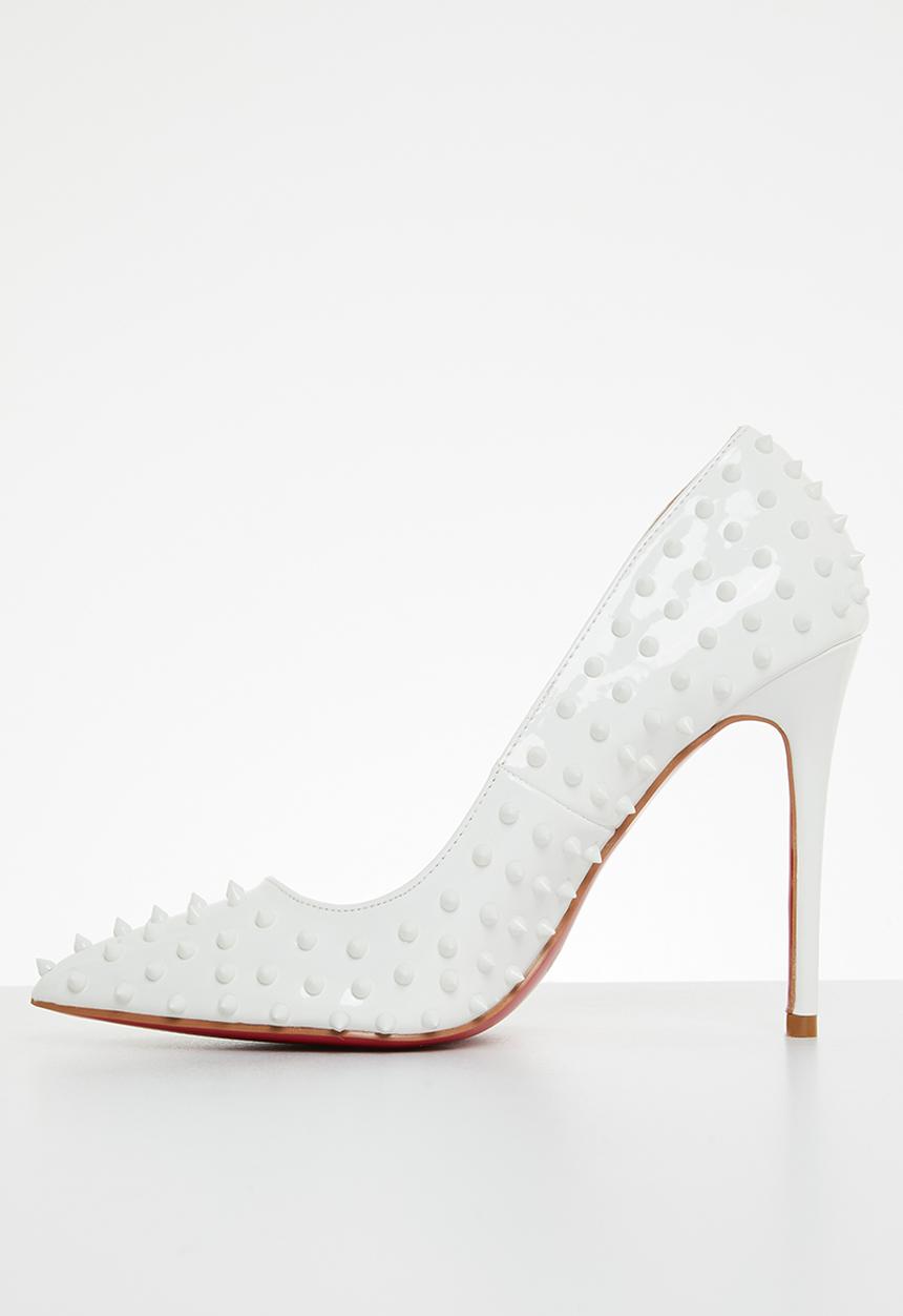 Miss Black - Killer3 barely there court heel - white