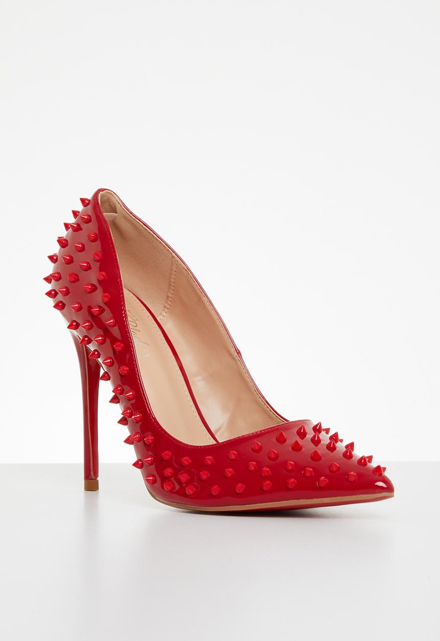 Miss Black - Killer3 barely there court heel - red