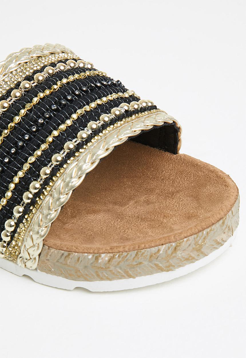 Butterfly Feet - Amaia 1 espadrille slide - black