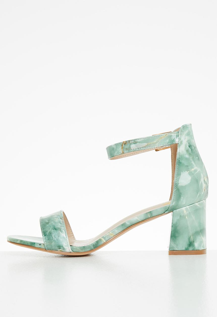 Butterfly Feet - Graphite 1 ankle tie block heel - mint