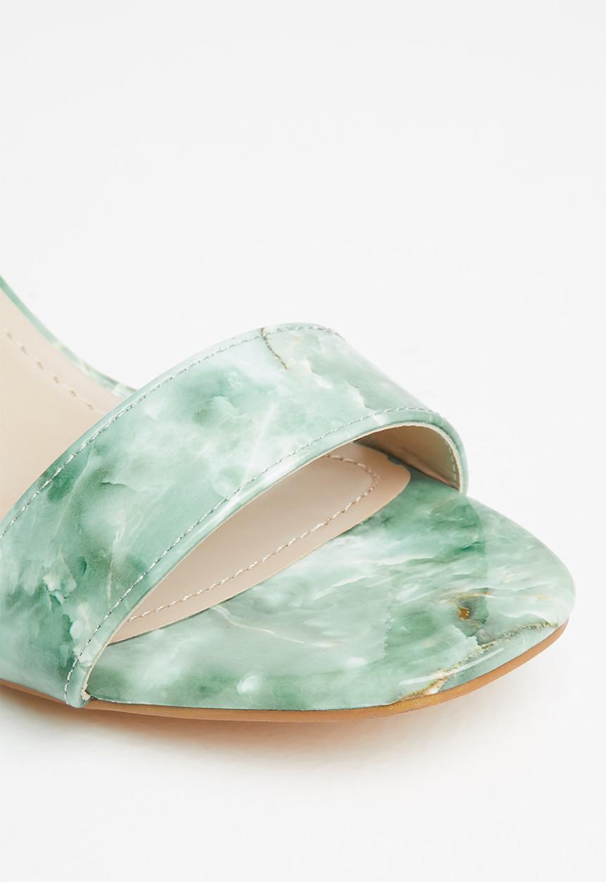 Butterfly Feet - Graphite 1 ankle tie block heel - mint