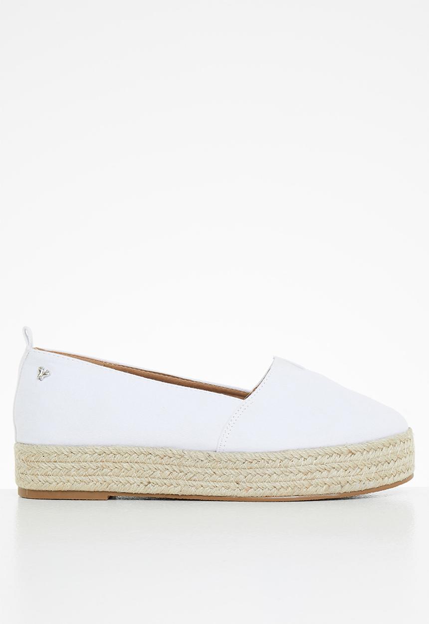 Butterfly Feet - Kenzie 2 flatform espadrille - white