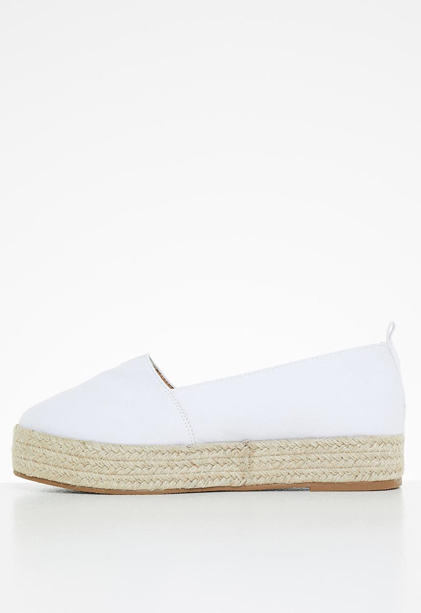 Butterfly Feet - Kenzie 2 flatform espadrille - white