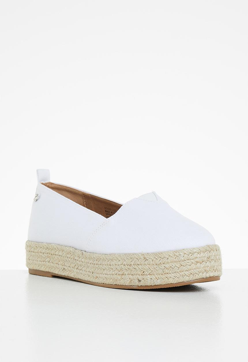 Butterfly Feet - Kenzie 2 flatform espadrille - white