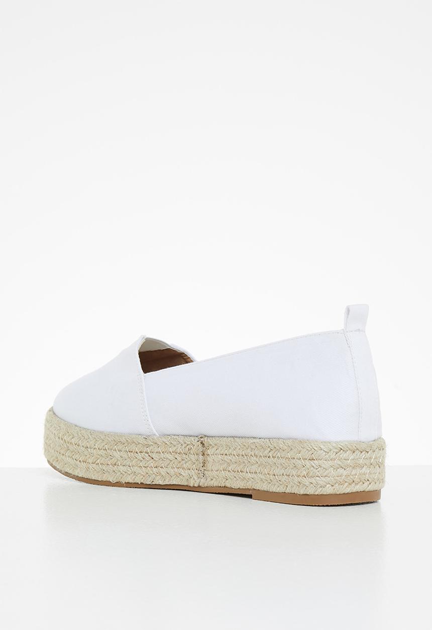 Butterfly Feet - Kenzie 2 flatform espadrille - white