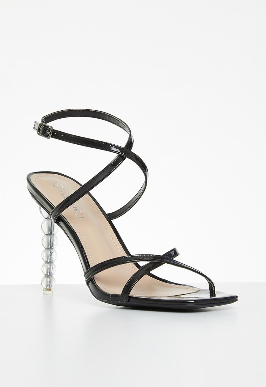Miss Black - Hubbly2 ankle tie heel - black