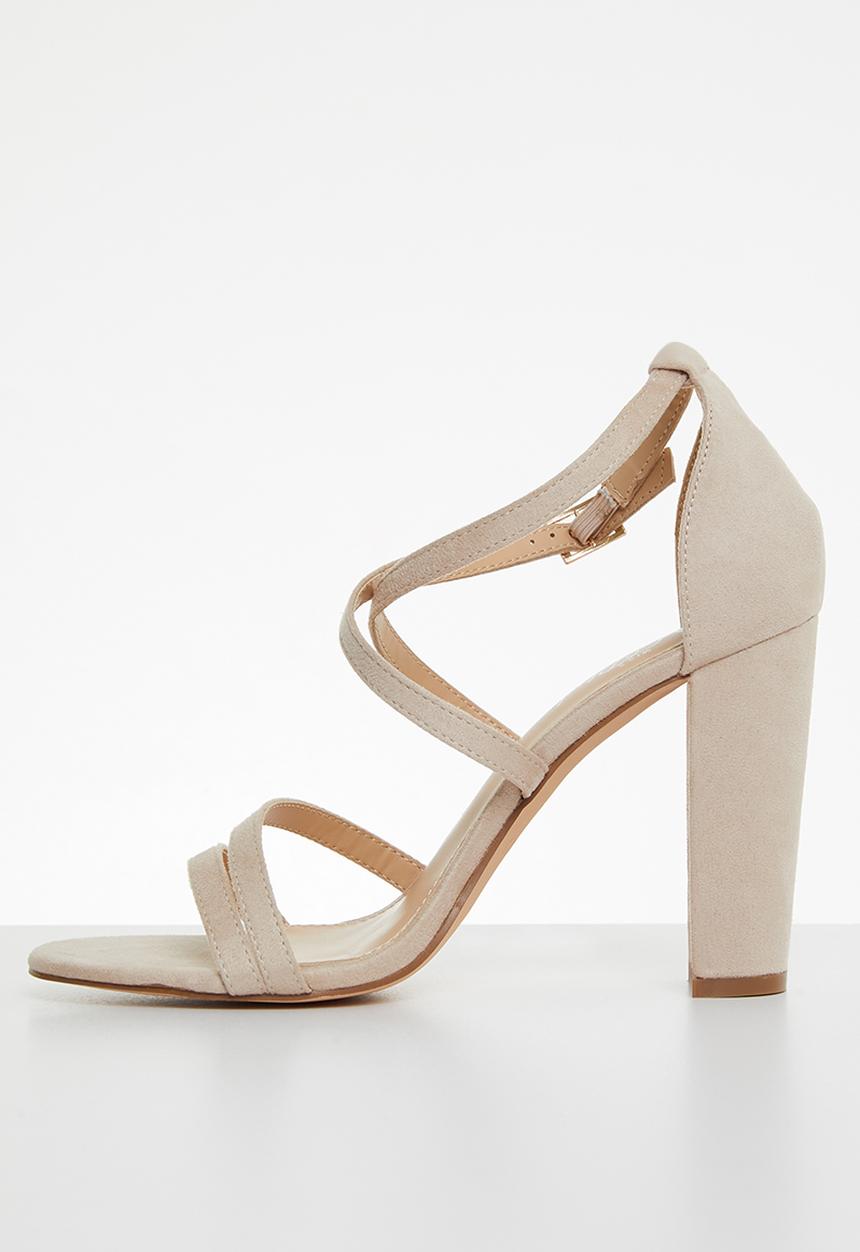 Miss Black - Border1 block heel - stone