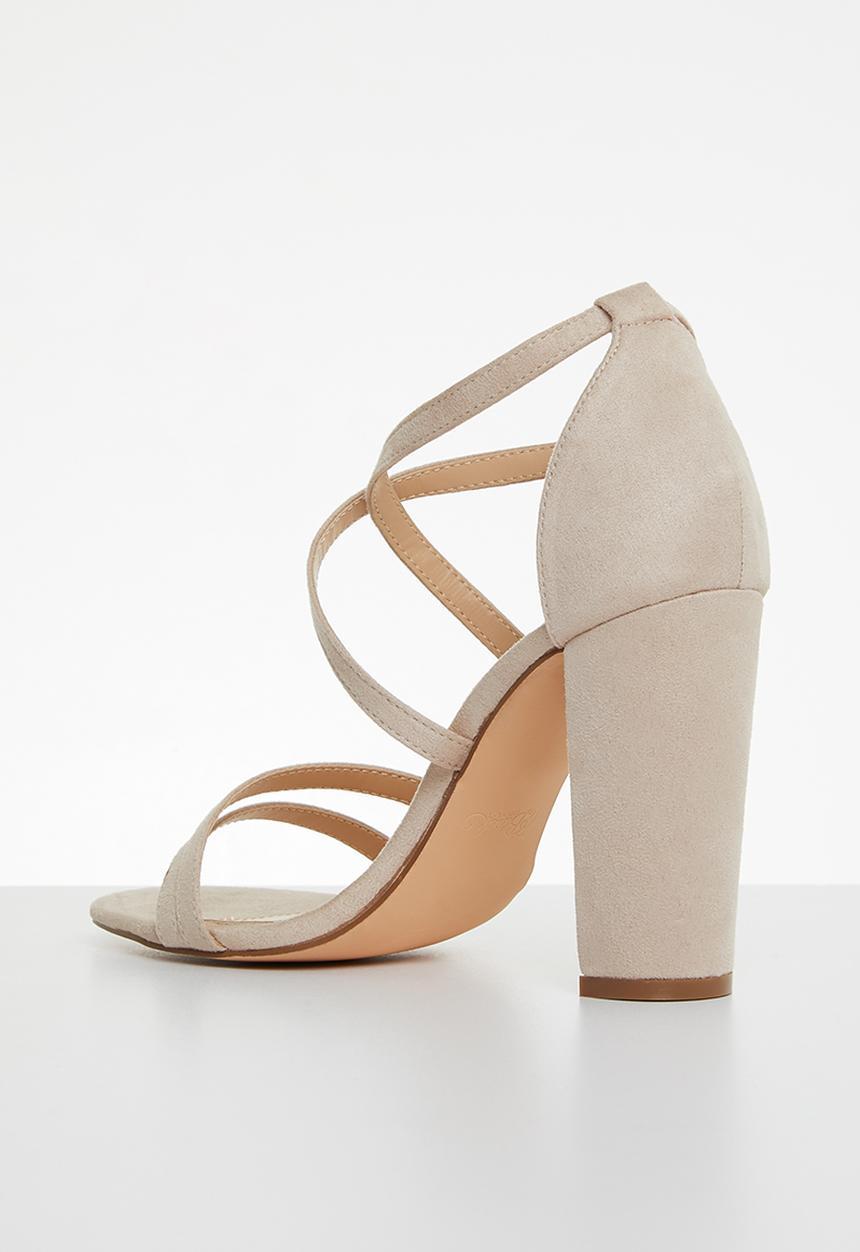 Miss Black - Border1 block heel - stone