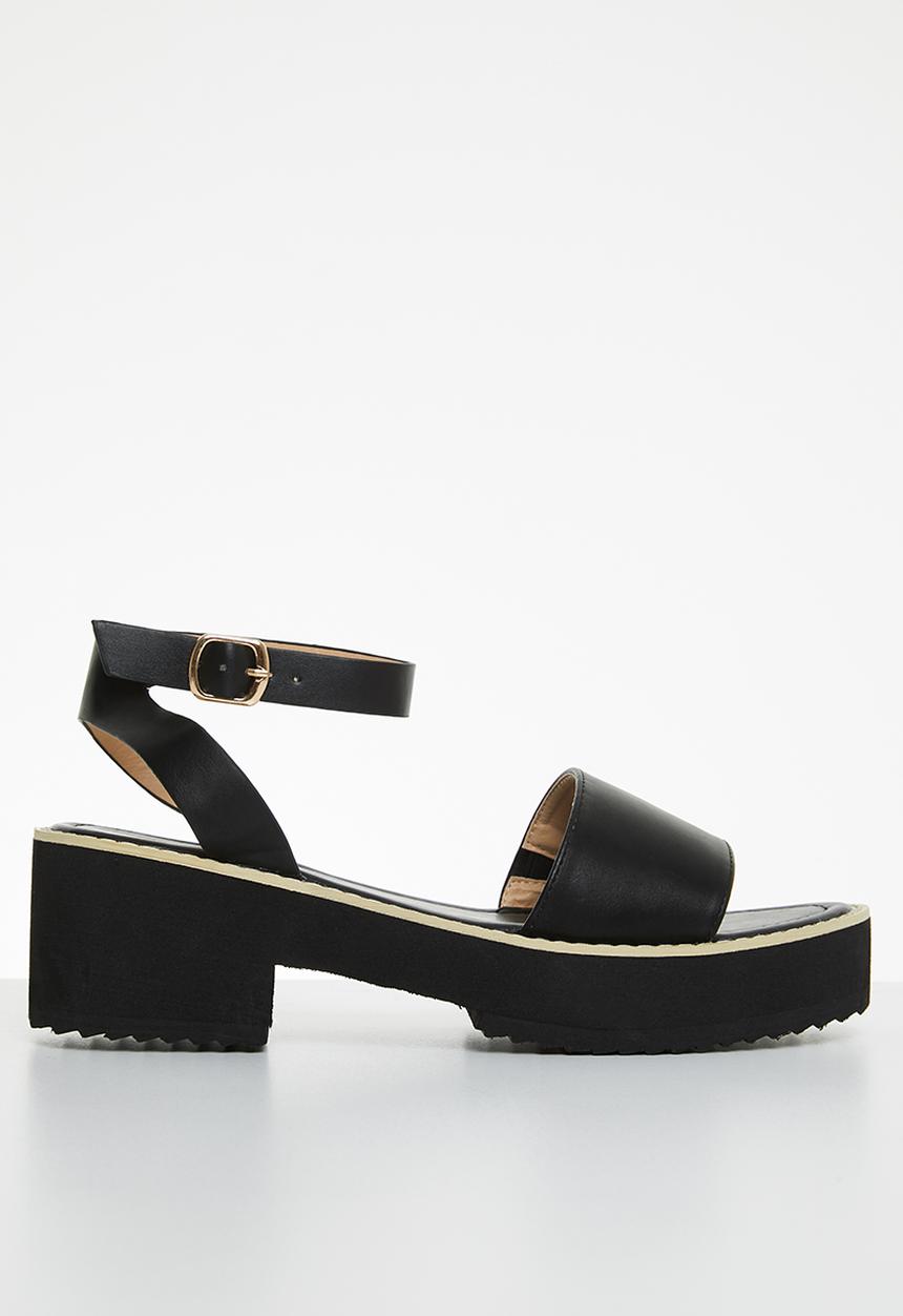 Miss Black - Grunge1 block heel - black