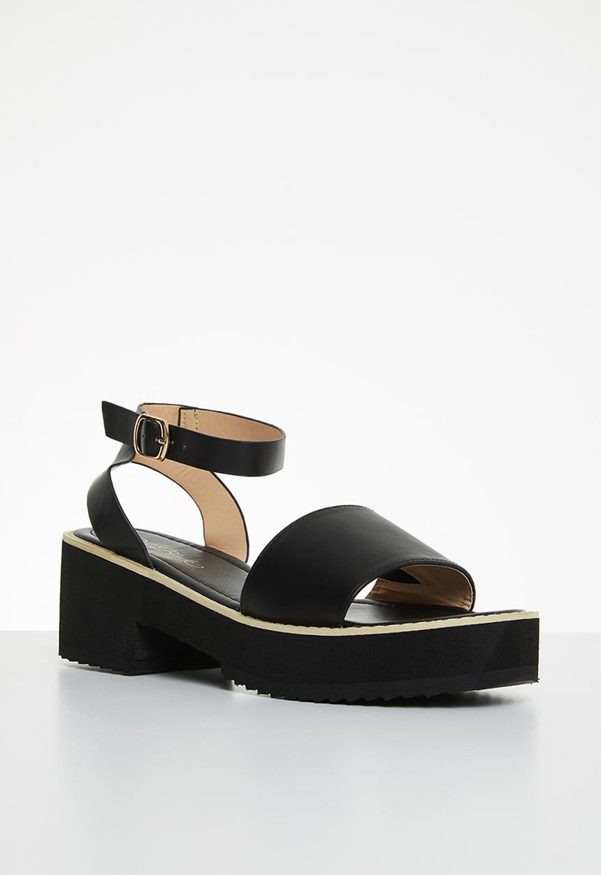 Miss Black - Grunge1 block heel - black