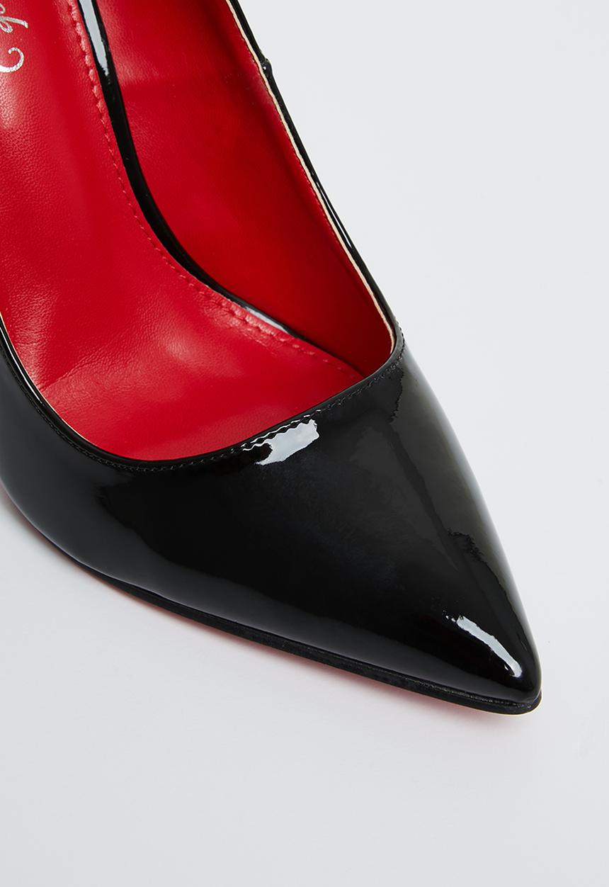 Miss Black - Lou19 barely there court heel - black