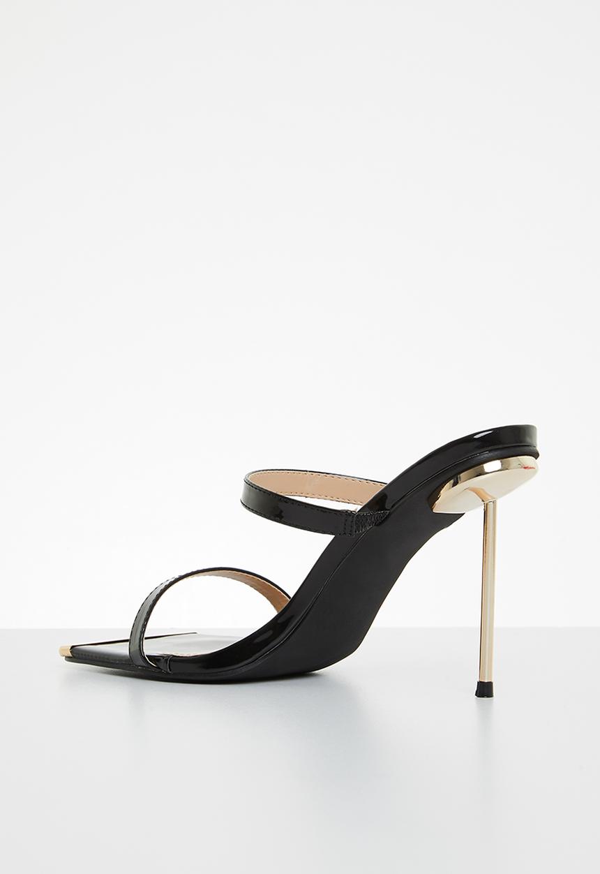 Miss Black - Swing1 barely there stiletto mule heel - black
