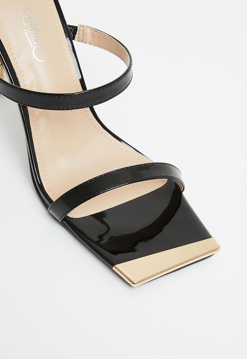 Miss Black - Swing1 barely there stiletto mule heel - black