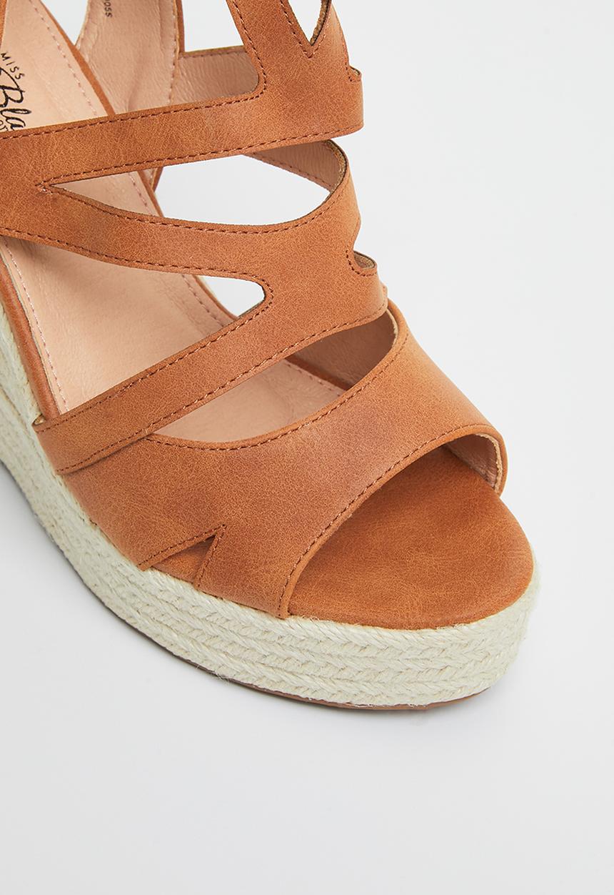 Miss Black - Moniker3 espadrille wedge heel - brown