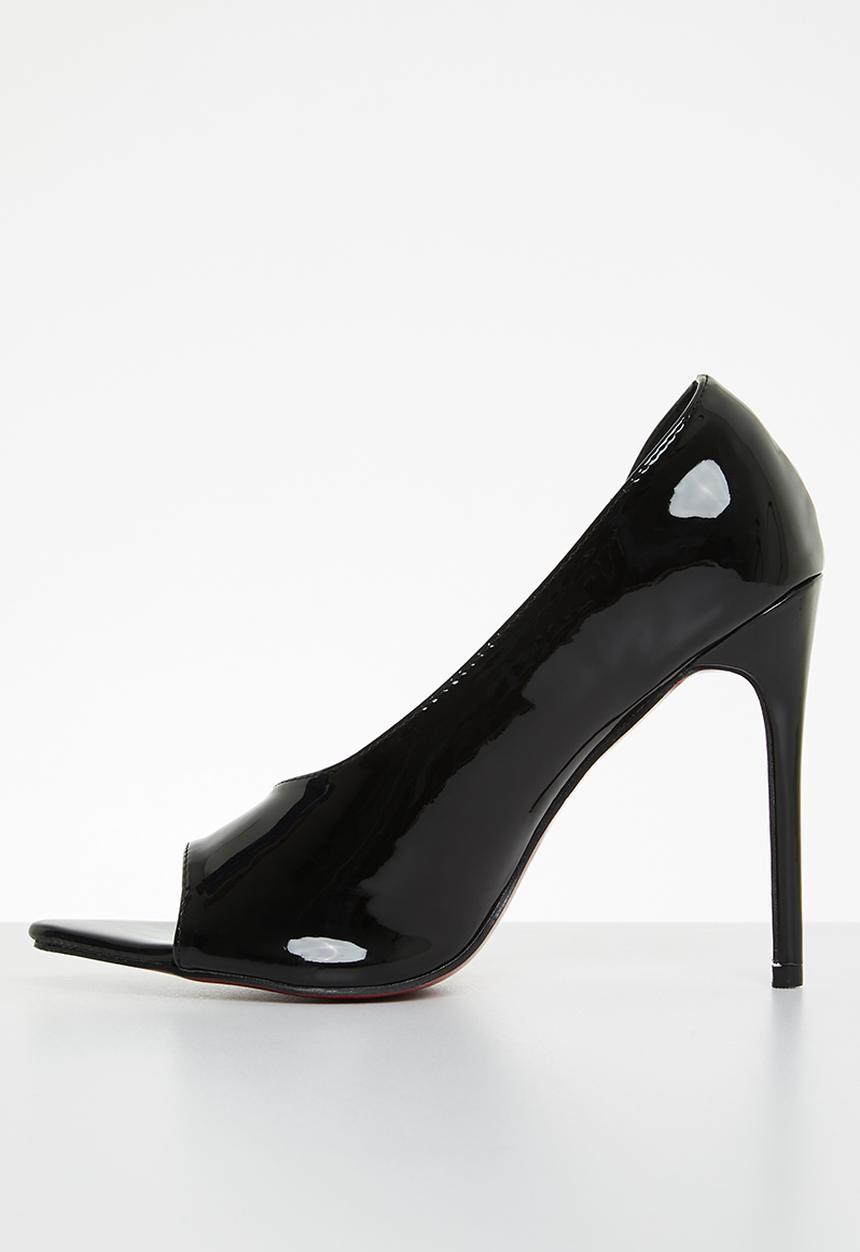 Miss Black - Dagger4 barely there stiletto heel - black