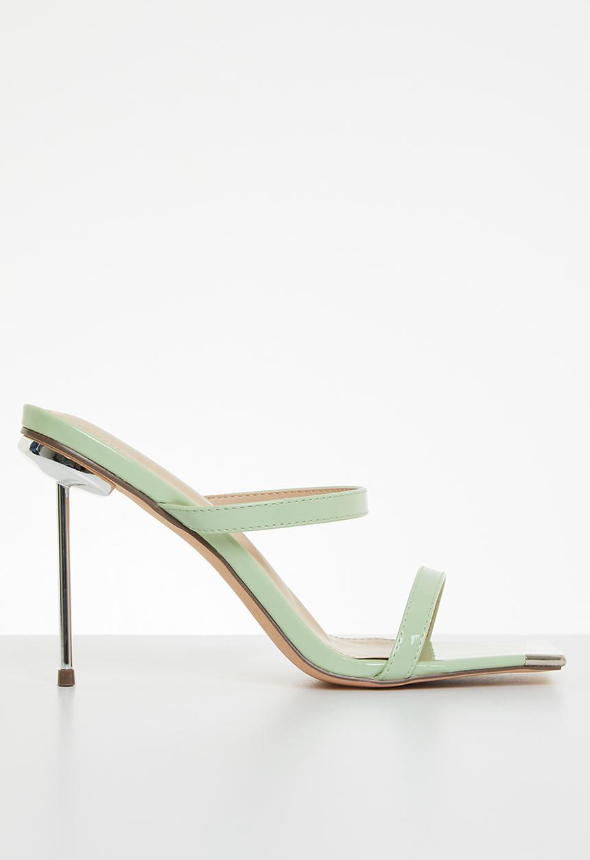Miss Black - Swing1 barely there stiletto mule heel - mint