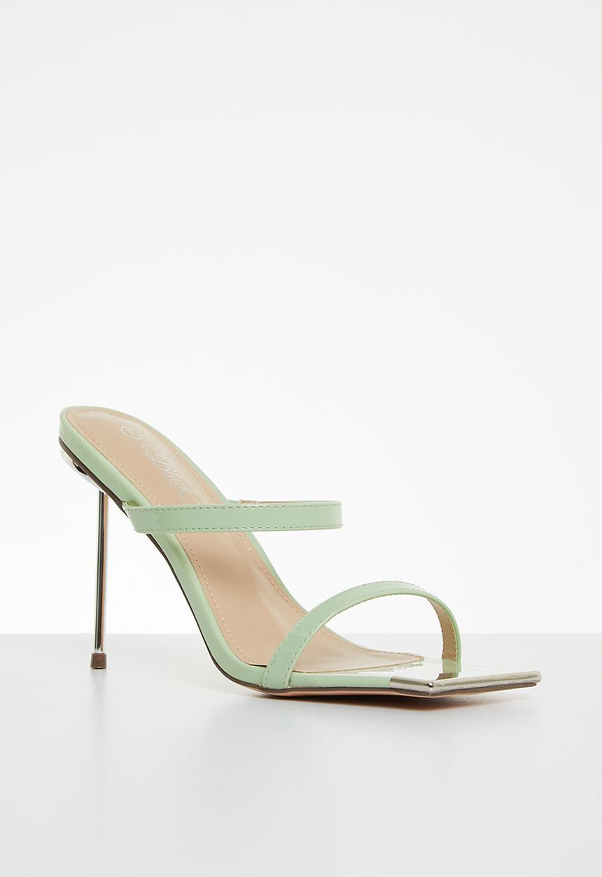Miss Black - Swing1 barely there stiletto mule heel - mint