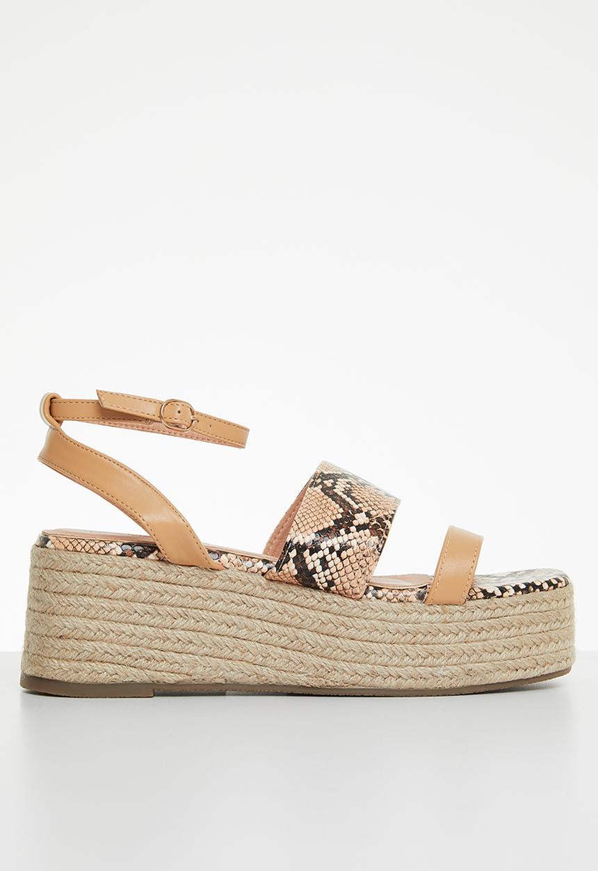 Miss Black - Shakira5 espadrille wedge heel - nude