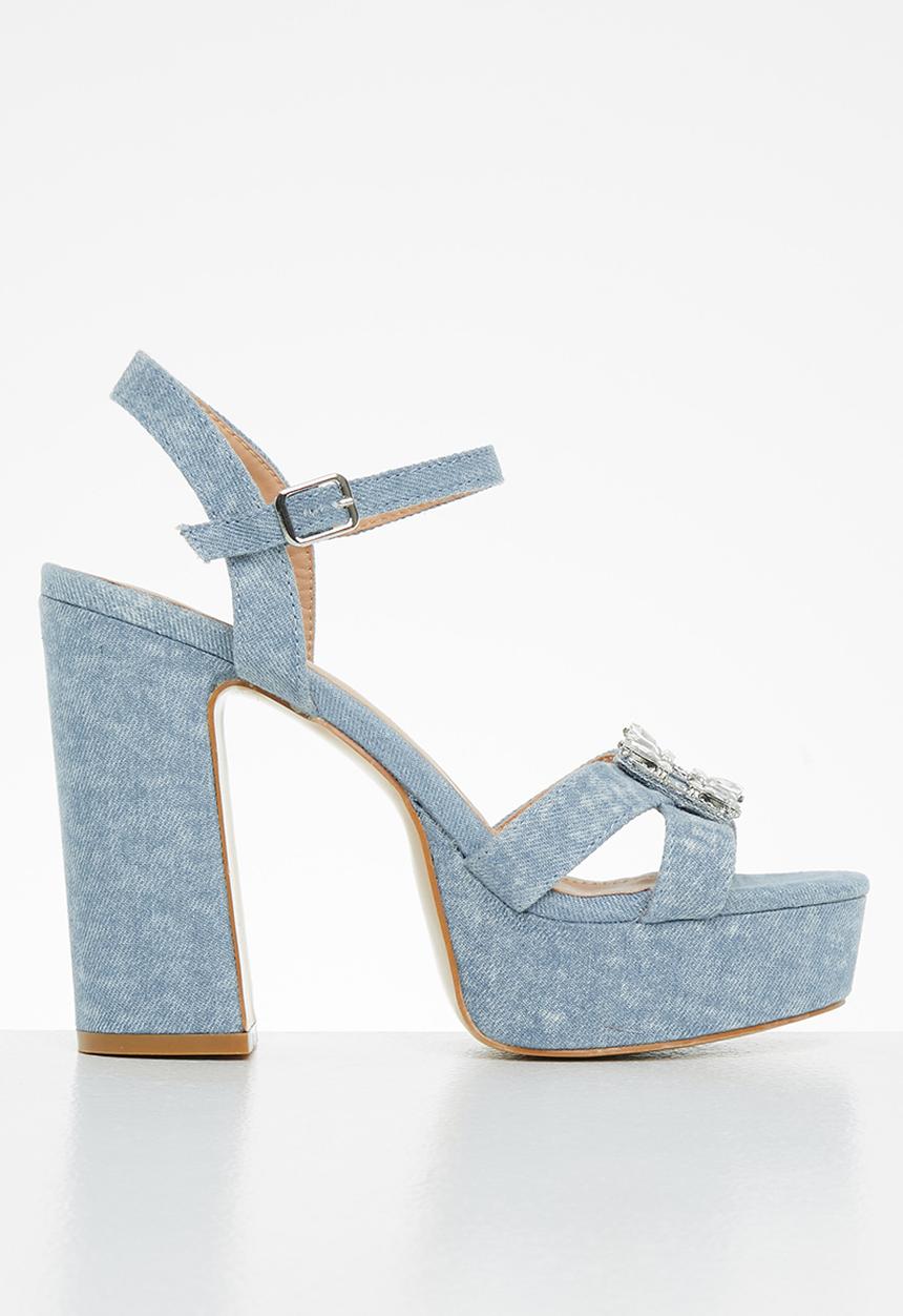 Rock & Co - Miami 1 ankle tie platform heel - blue