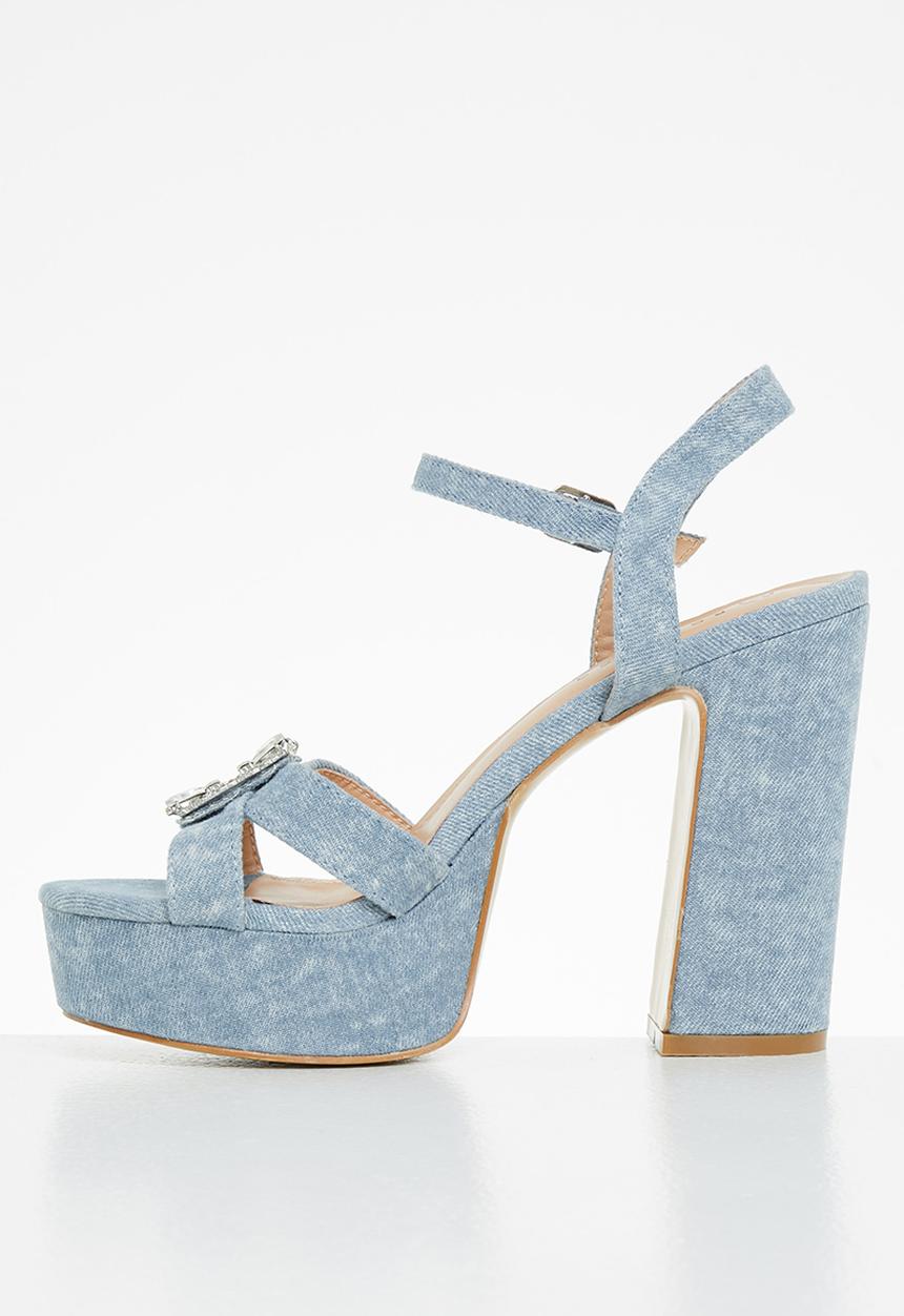 Rock & Co - Miami 1 ankle tie platform heel - blue