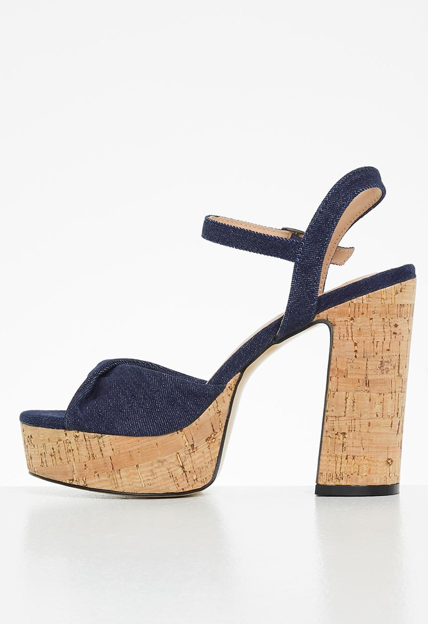 Rock & Co - Mykonos 2 ankle tie platform heel - navy