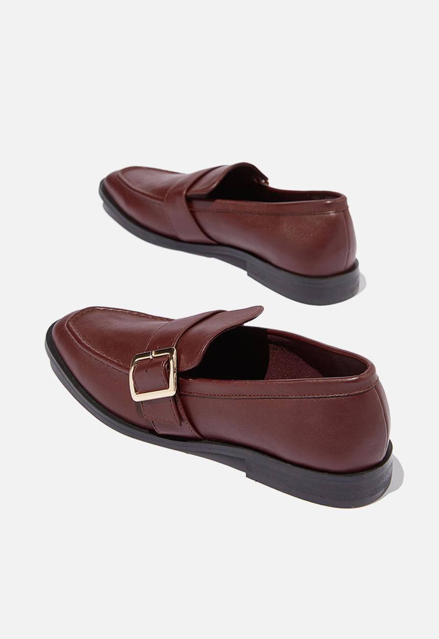 Cotton On - Rebecca buckle loafer - oxblood