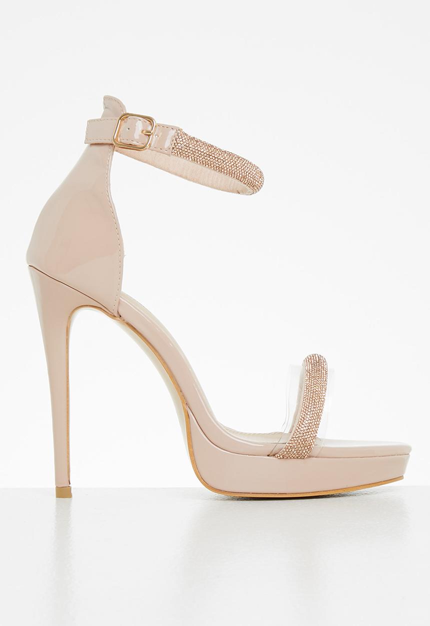 Rock & Co - Vegas 1 ankle tie barely there stiletto heel - neutral
