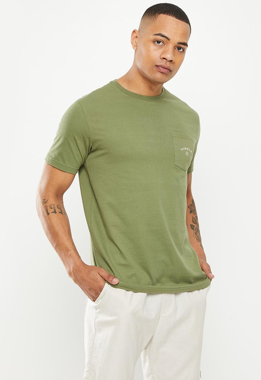 Vissla  - Raised by short sleeve pocket tee - army