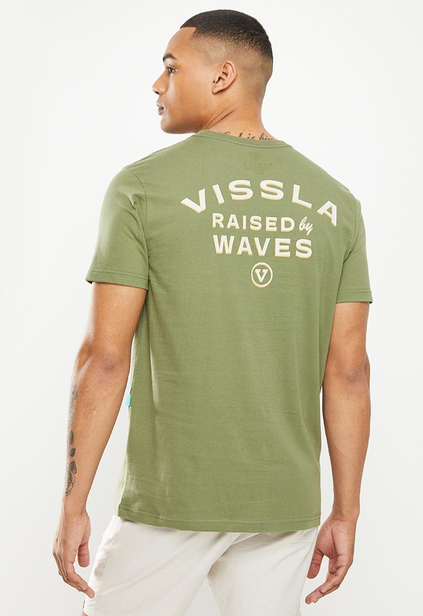 Vissla  - Raised by short sleeve pocket tee - army