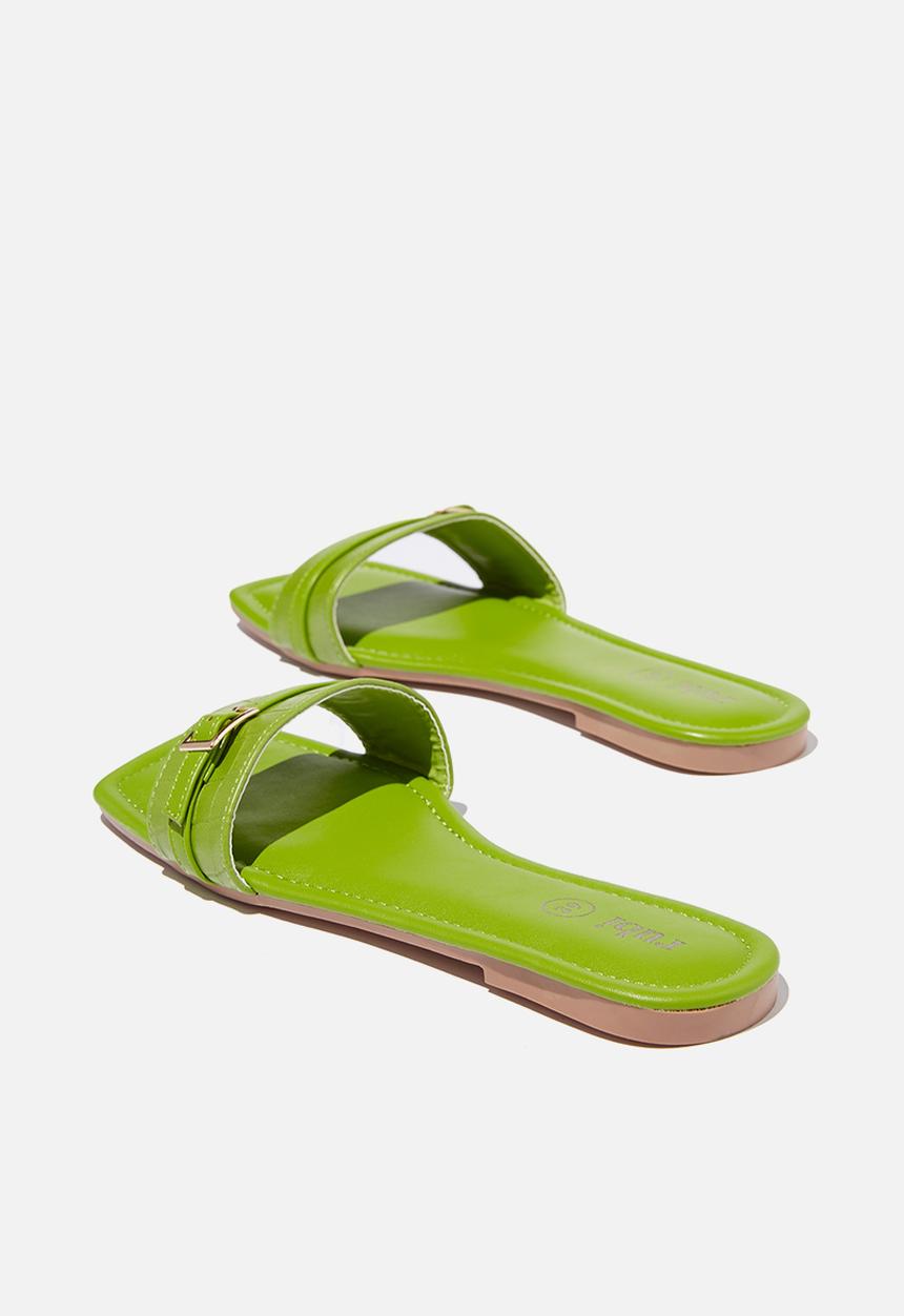 Cotton On - Becs mini buckle slide - green croc