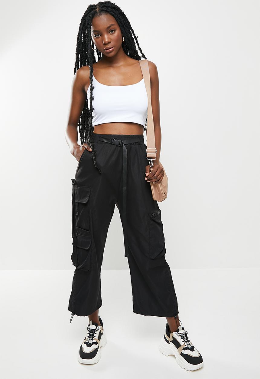 dailyfriday - Wide leg cargo - black
