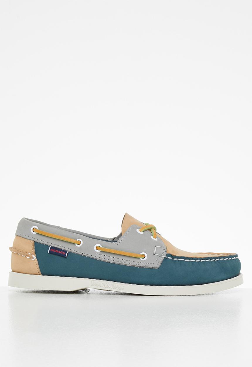 Sebago - Portland spinnaker nbk wax- blue/camel/grey