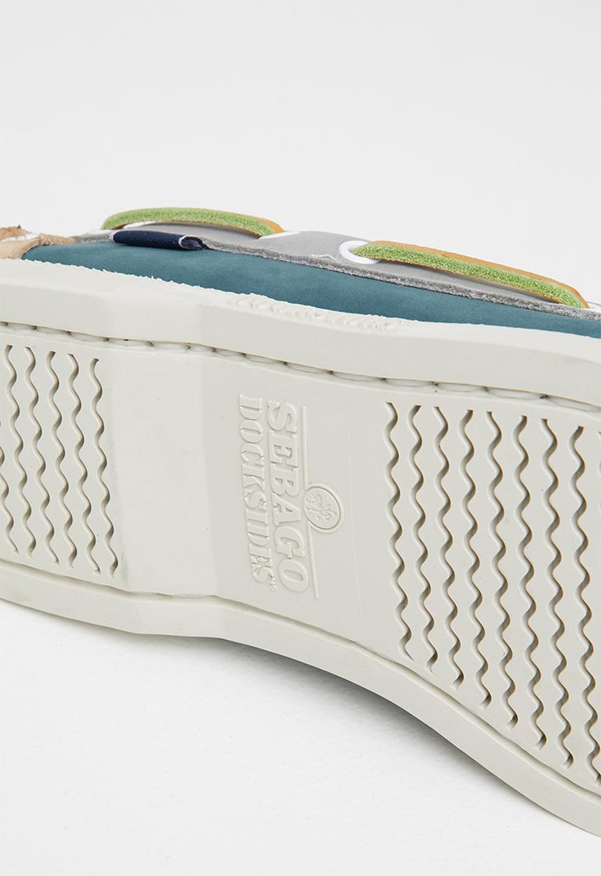 Sebago - Portland spinnaker nbk wax- blue/camel/grey