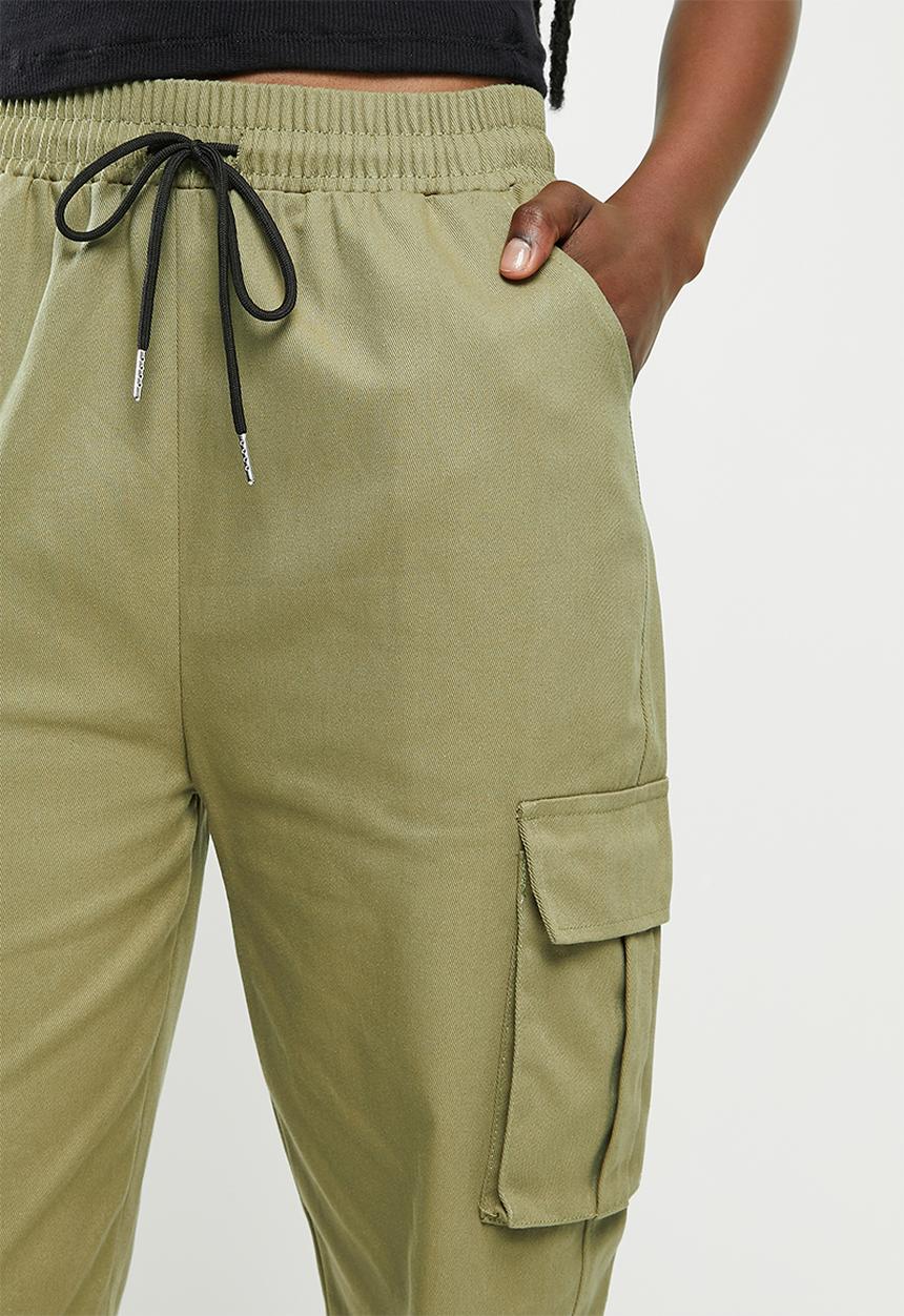 dailyfriday - Cuffed cargo pants - olive