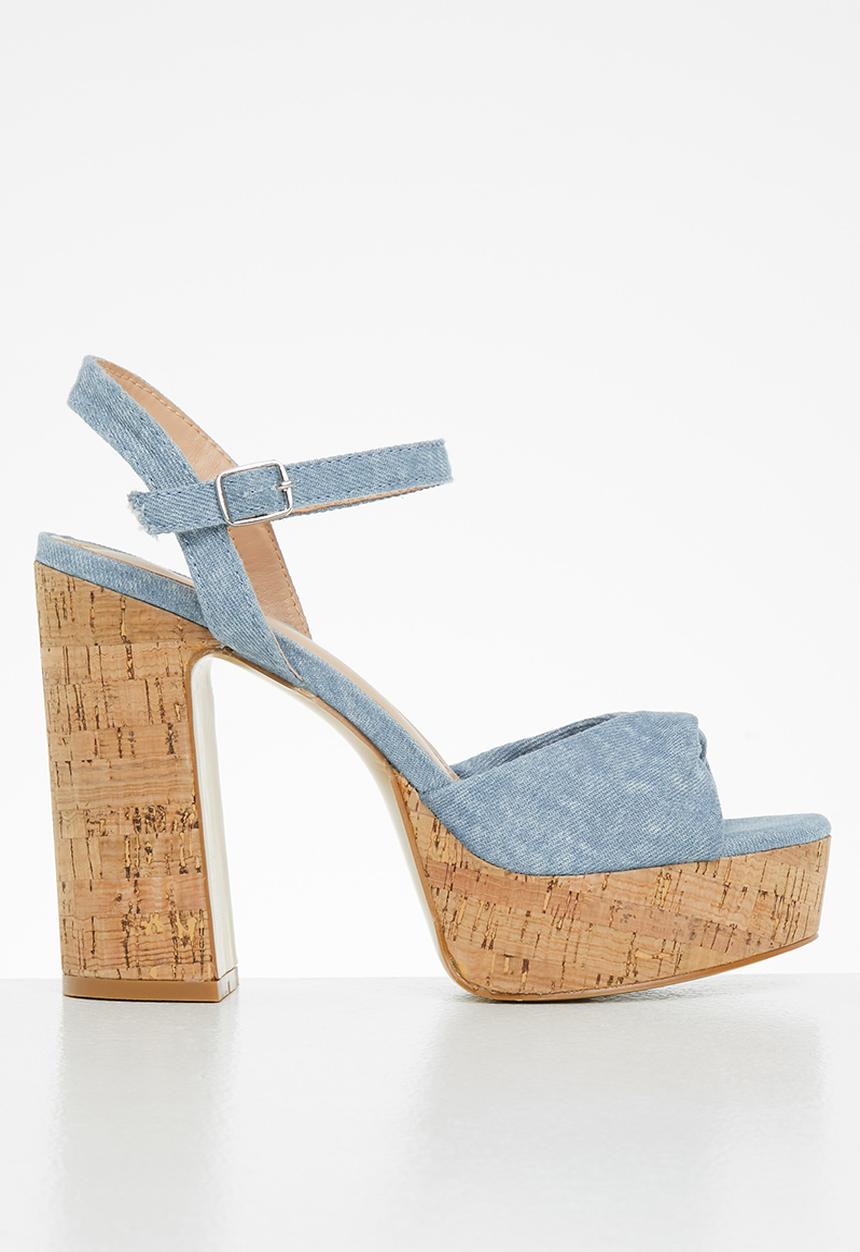 Rock & Co - Mykonos 2 ankle tie platform heel - blue