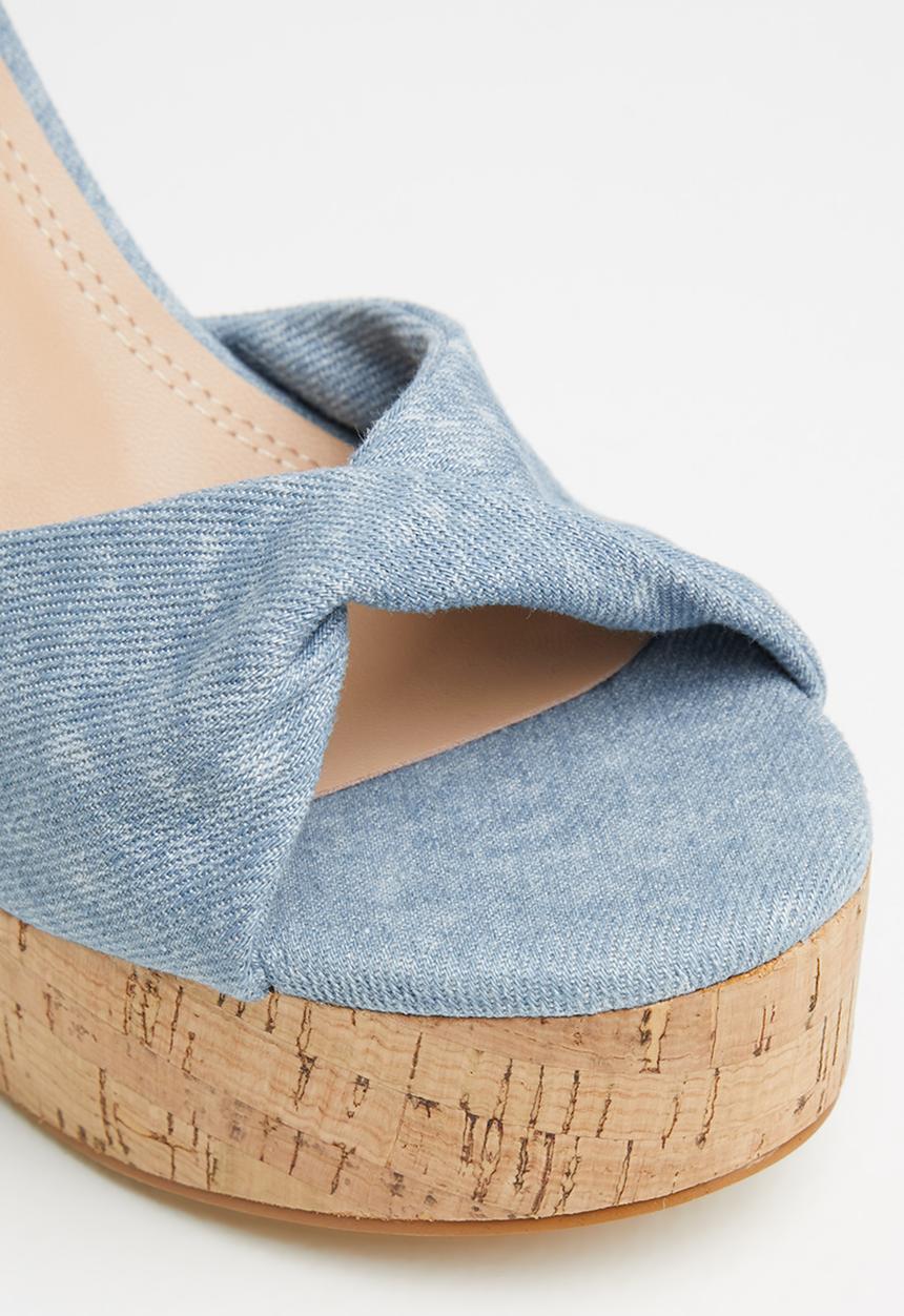 Rock & Co - Mykonos 2 ankle tie platform heel - blue